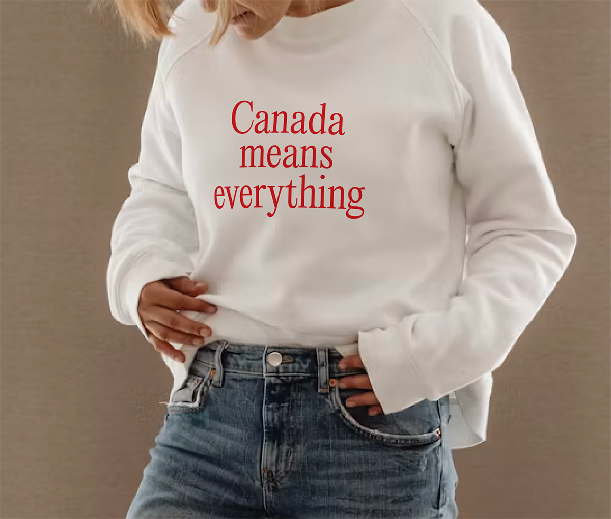 Canada Means Everything | Comfort Sweatshirt in White